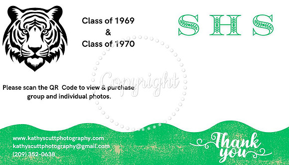 Class Reunion QR Code biz cards